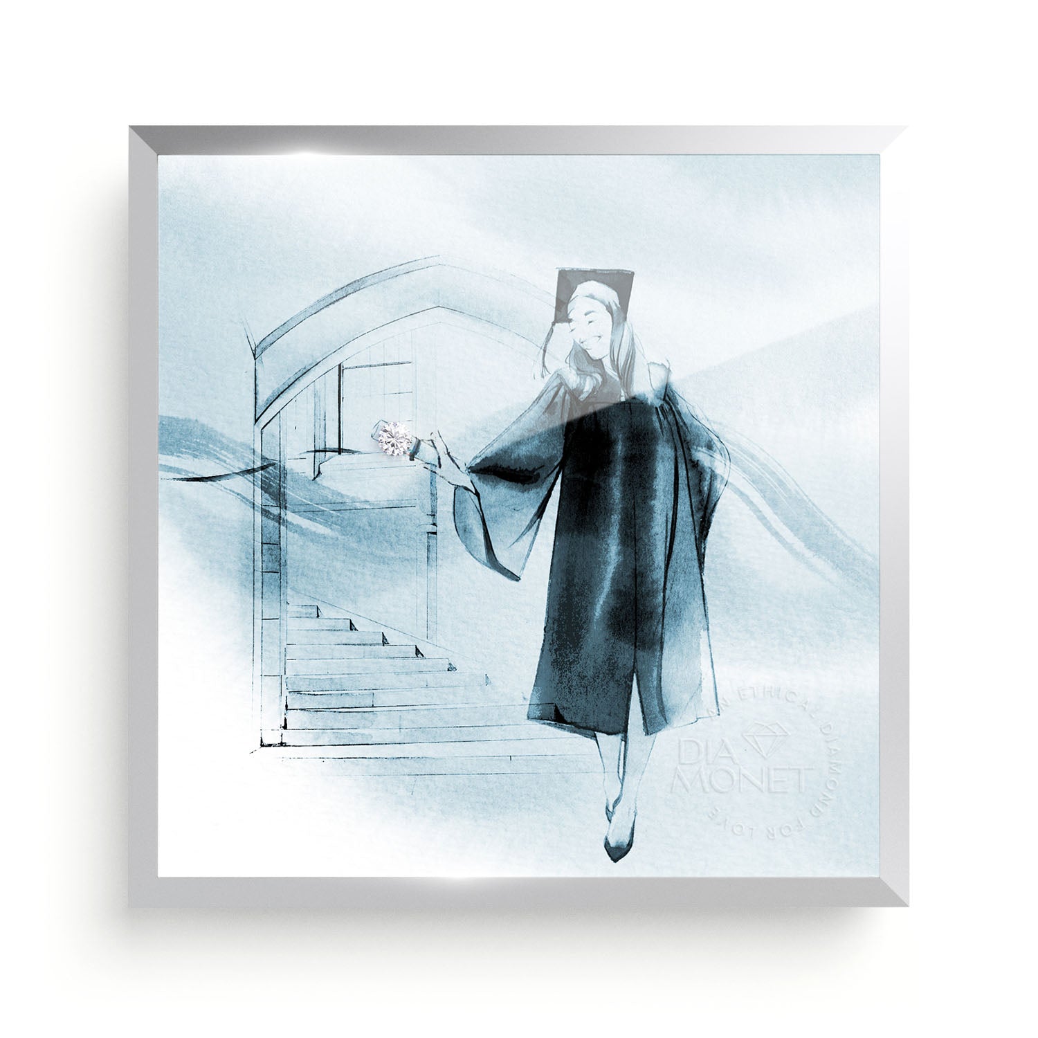 THE PRESENT &quot;Bright Future&quot; im Aluminium Rahmen natur