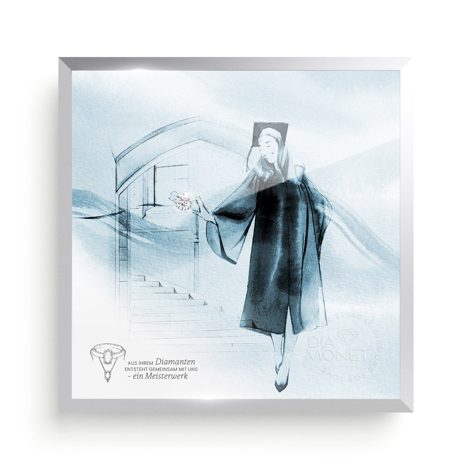 THE PRESENT "Bright Future" im Aluminium Rahmen natur