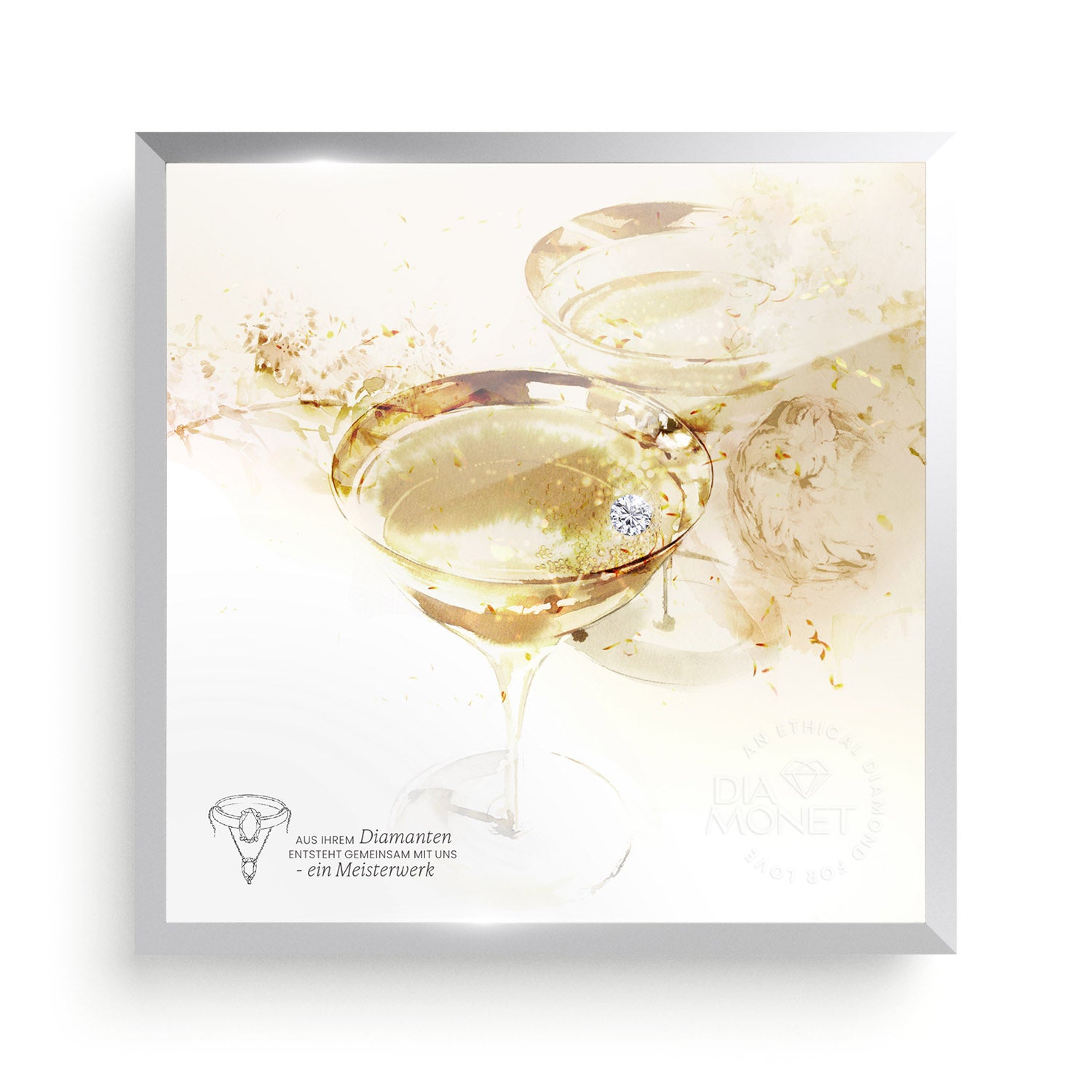 THE PRESENT "Cheers to You" im Aluminium Rahmen natur