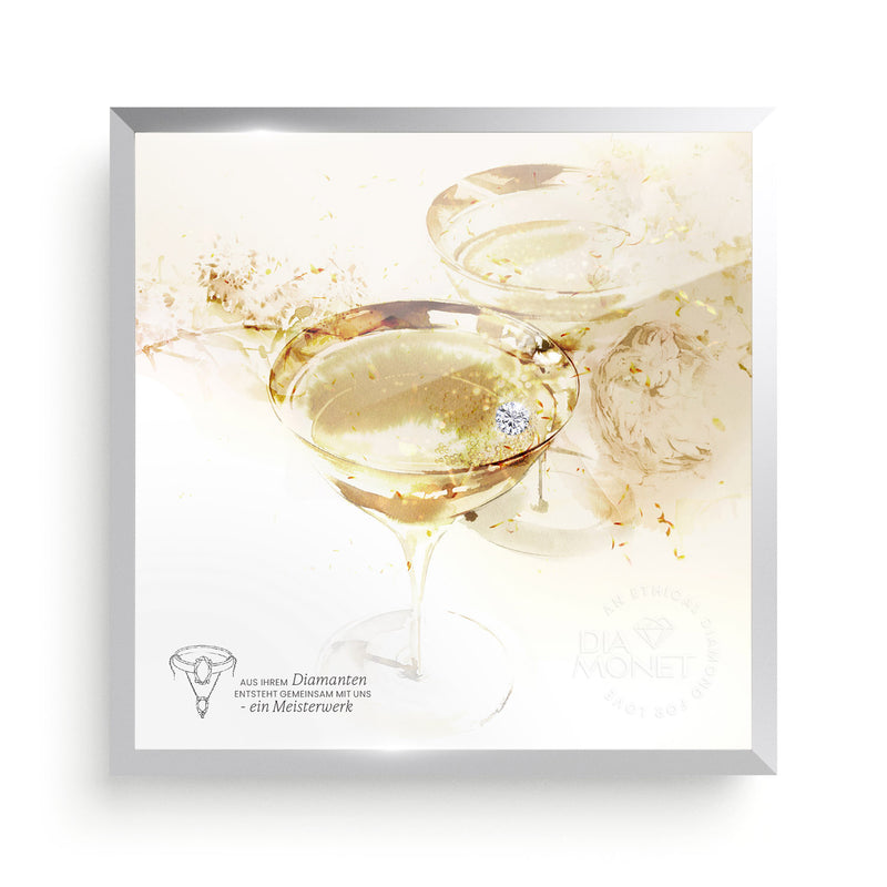 THE PRESENT "Cheers to You" im Aluminium Rahmen natur