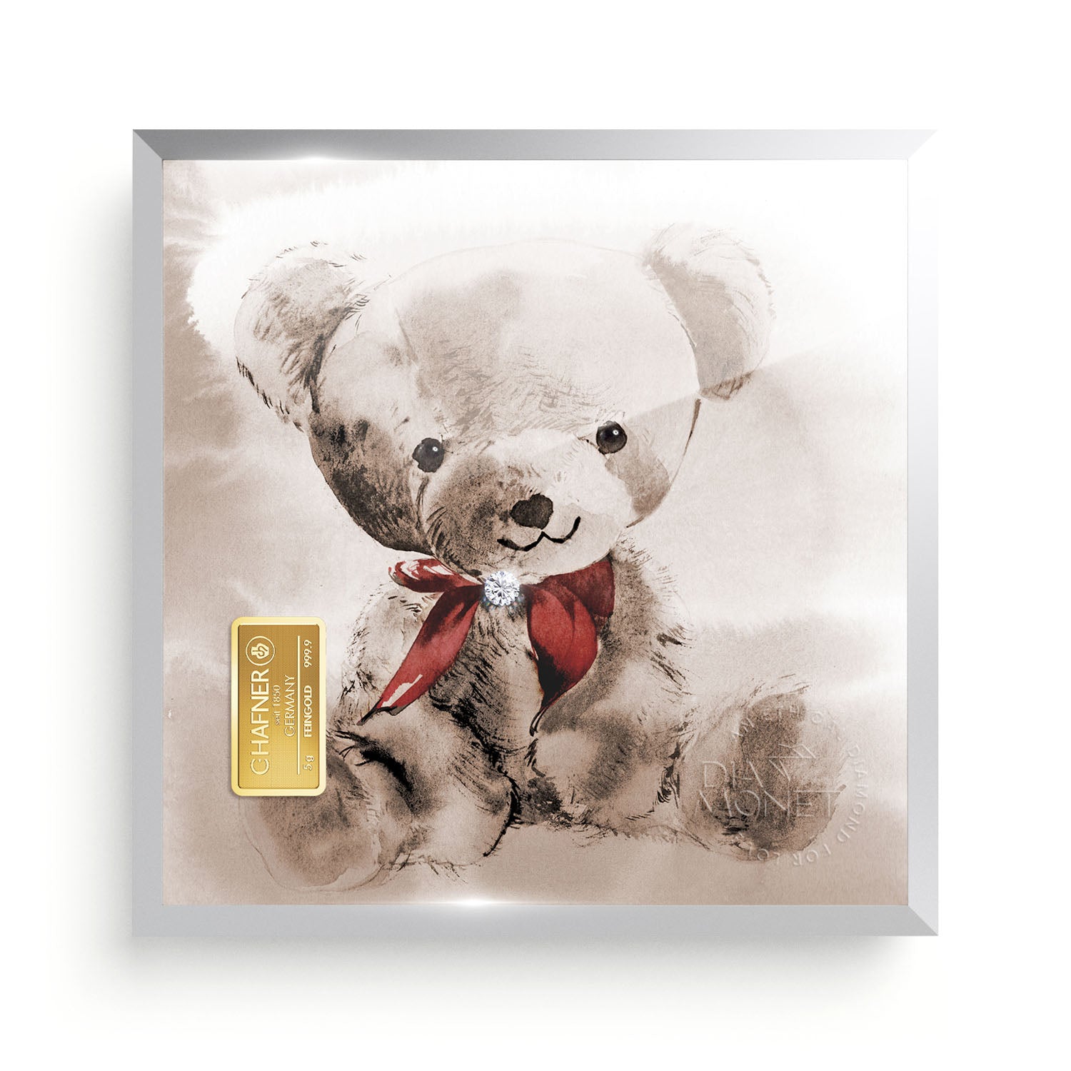 THE PRESENT &quot;Teddy&quot; im Aluminium Rahmen natur