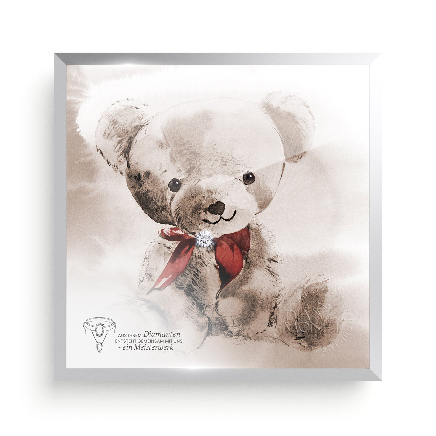 THE PRESENT "Teddy" im Aluminium Rahmen natur