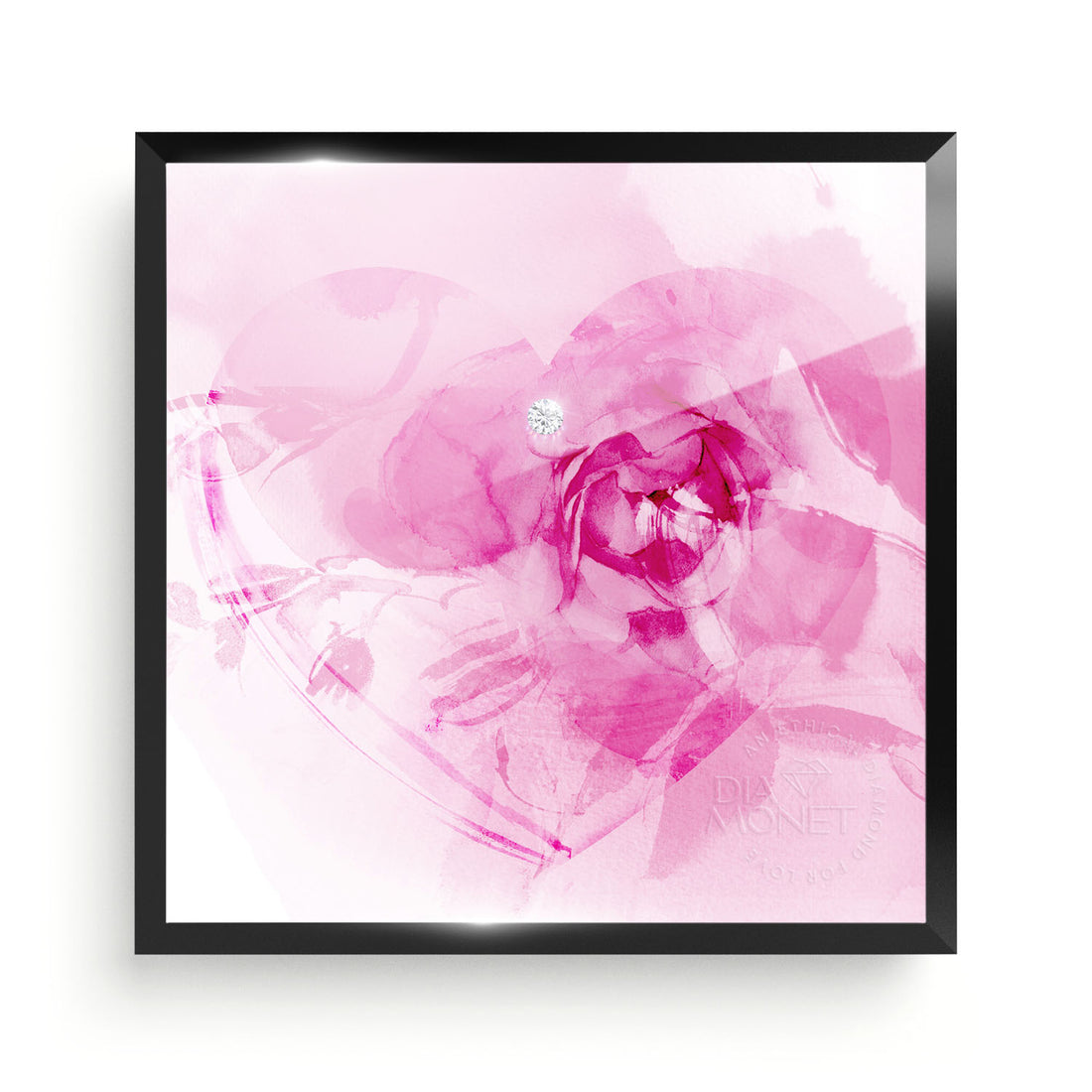 THE PRESENT &quot;Love in Bloom&quot; im Aluminium Rahmen schwarz