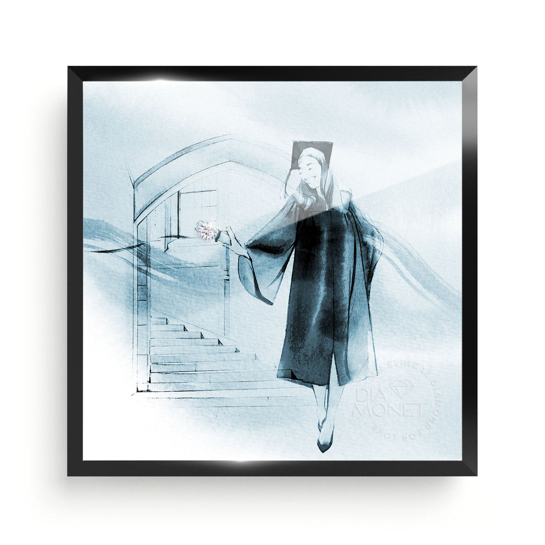 THE PRESENT &quot;Bright Future&quot; im Aluminium Rahmen schwarz