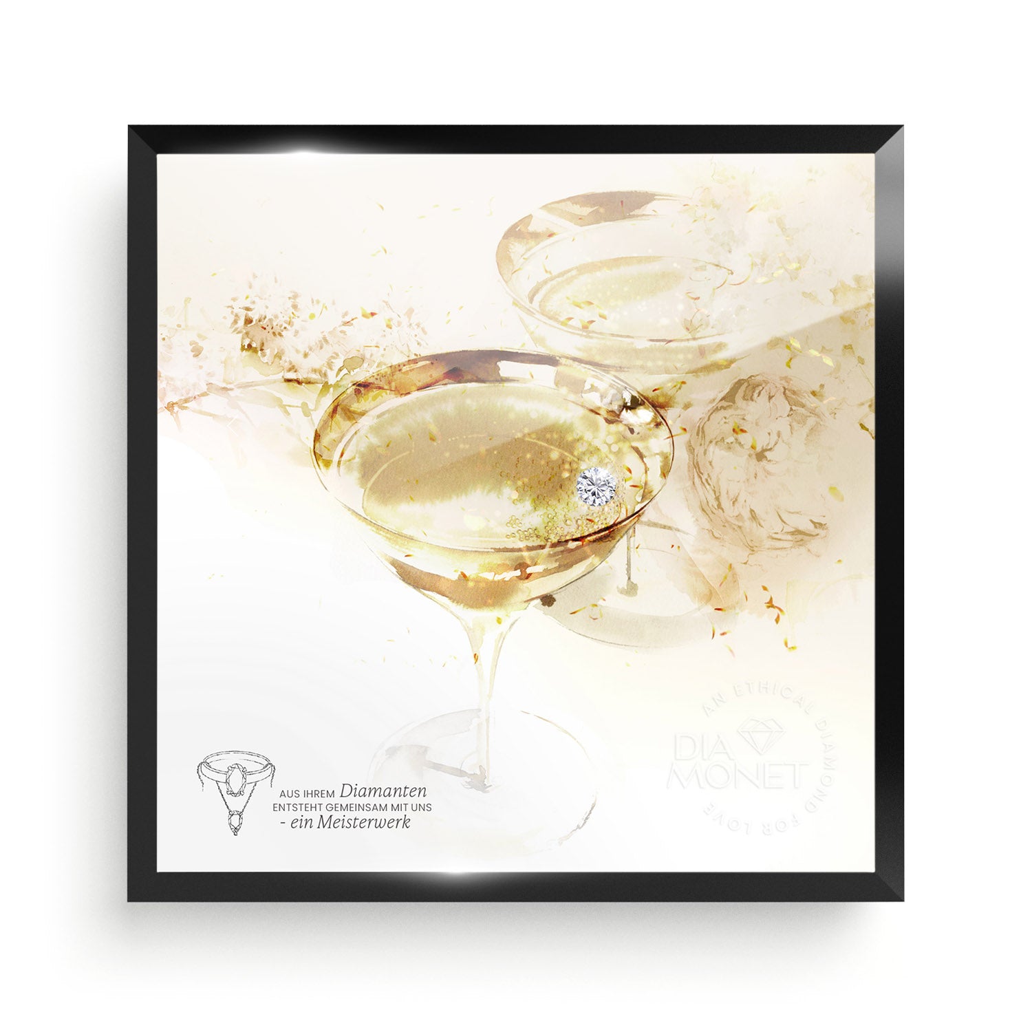 THE PRESENT "Cheers to You" im Aluminium Rahmen schwarz