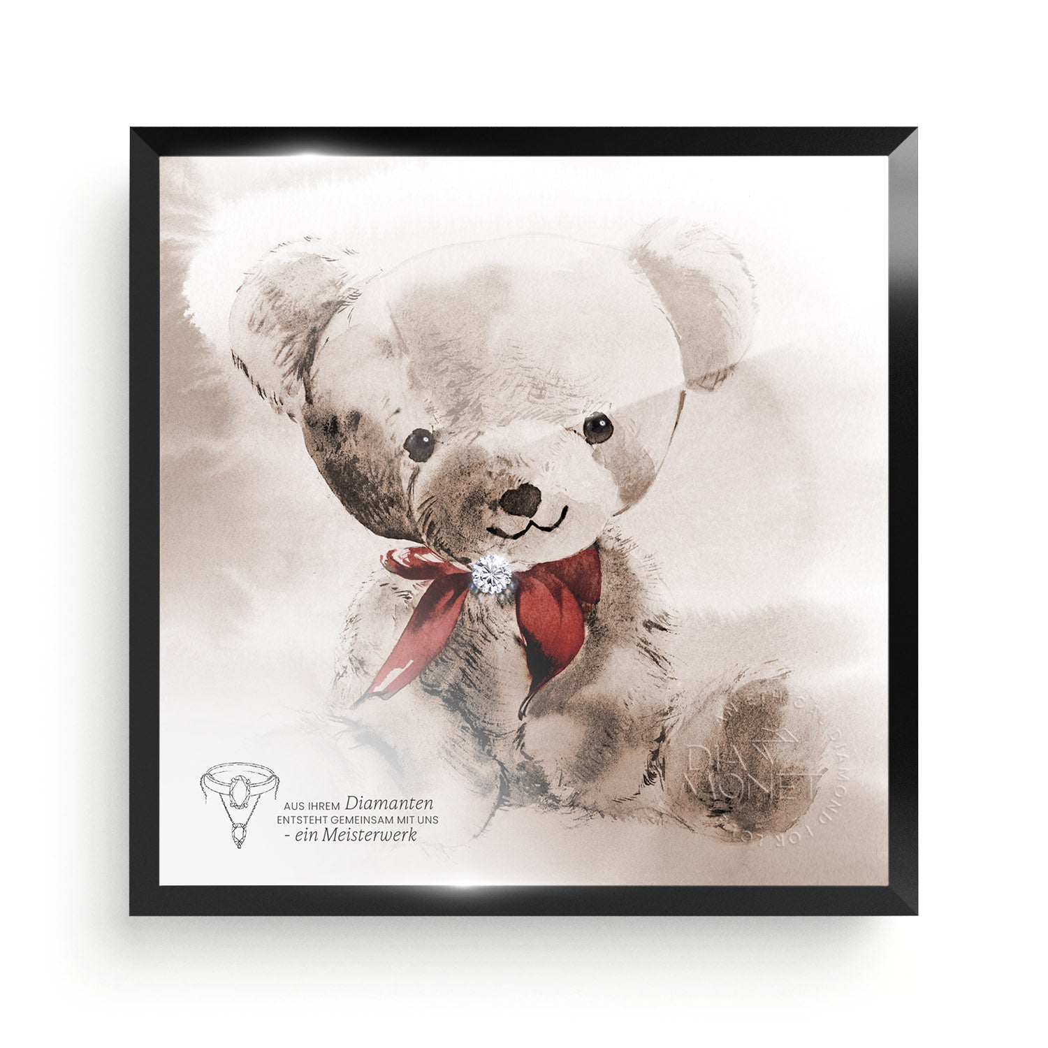 THE PRESENT "Teddy" im Aluminium Rahmen schwarz