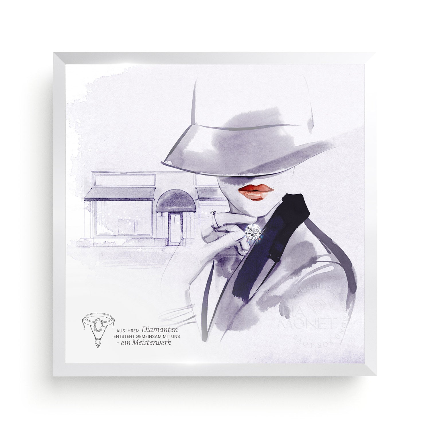 THE PRESENT "Infinity Love" im Aluminium Rahmen silberweiß