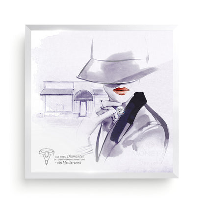 THE PRESENT "Infinity Love" im Aluminium Rahmen silberweiß