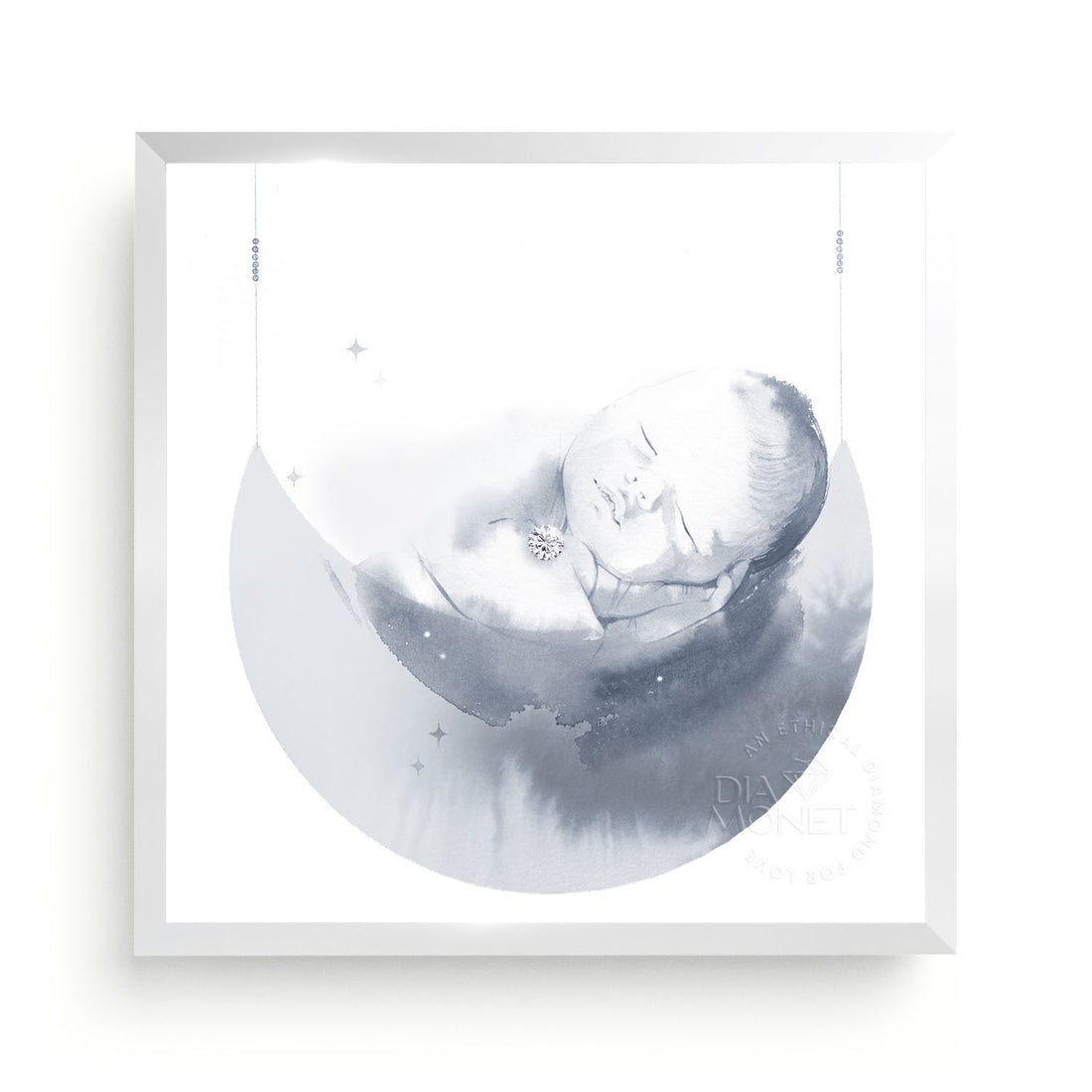 THE PRESENT &quot;Babymoon&quot; im Aluminium Rahmen silberweiß