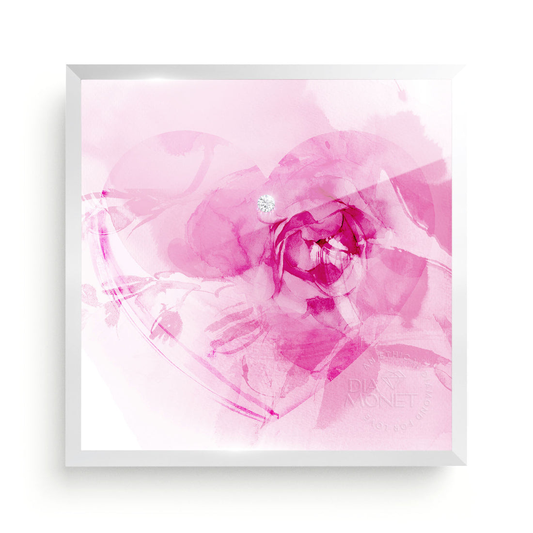 THE PRESENT &quot;Love in Bloom&quot; im Aluminium Rahmen silberweiß