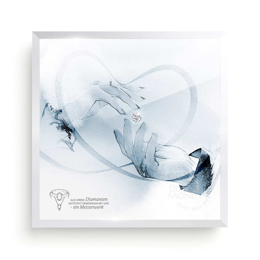 THE PRESENT "Forever Yours" im Aluminium Rahmen silberweiß