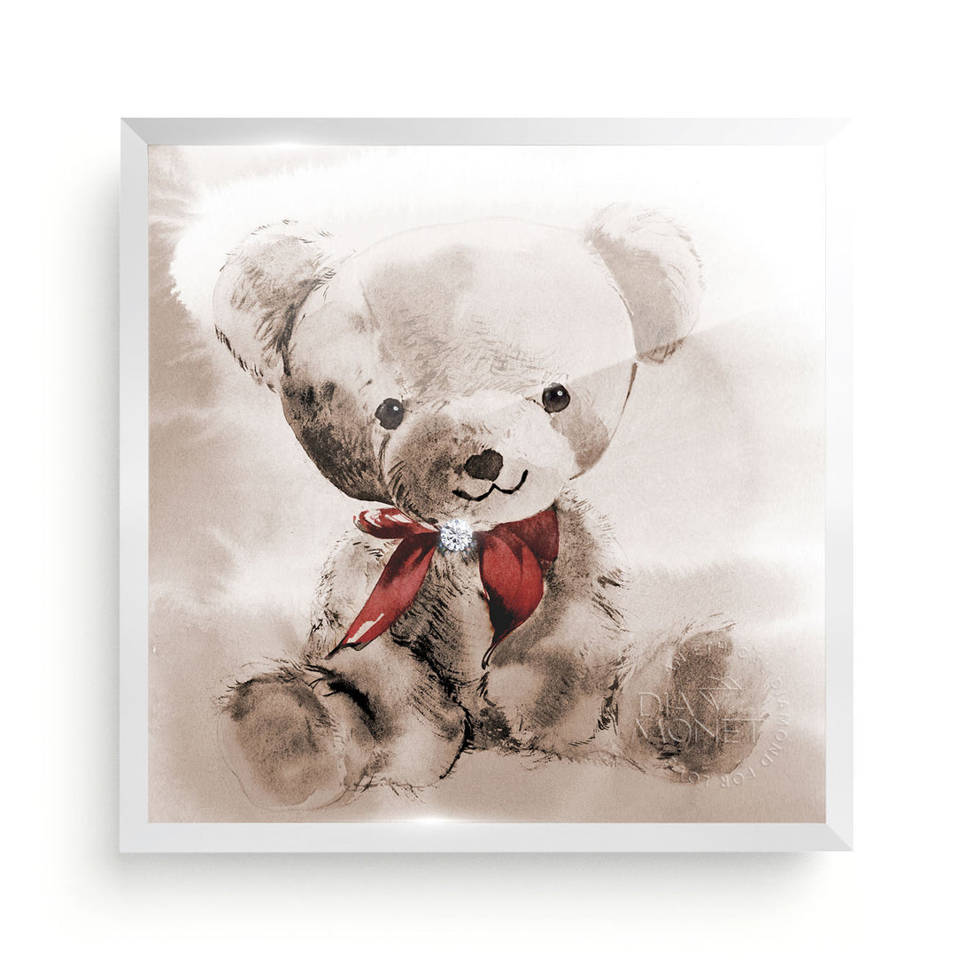 THE PRESENT &quot;Teddy&quot; im Aluminium Rahmen silberweiß