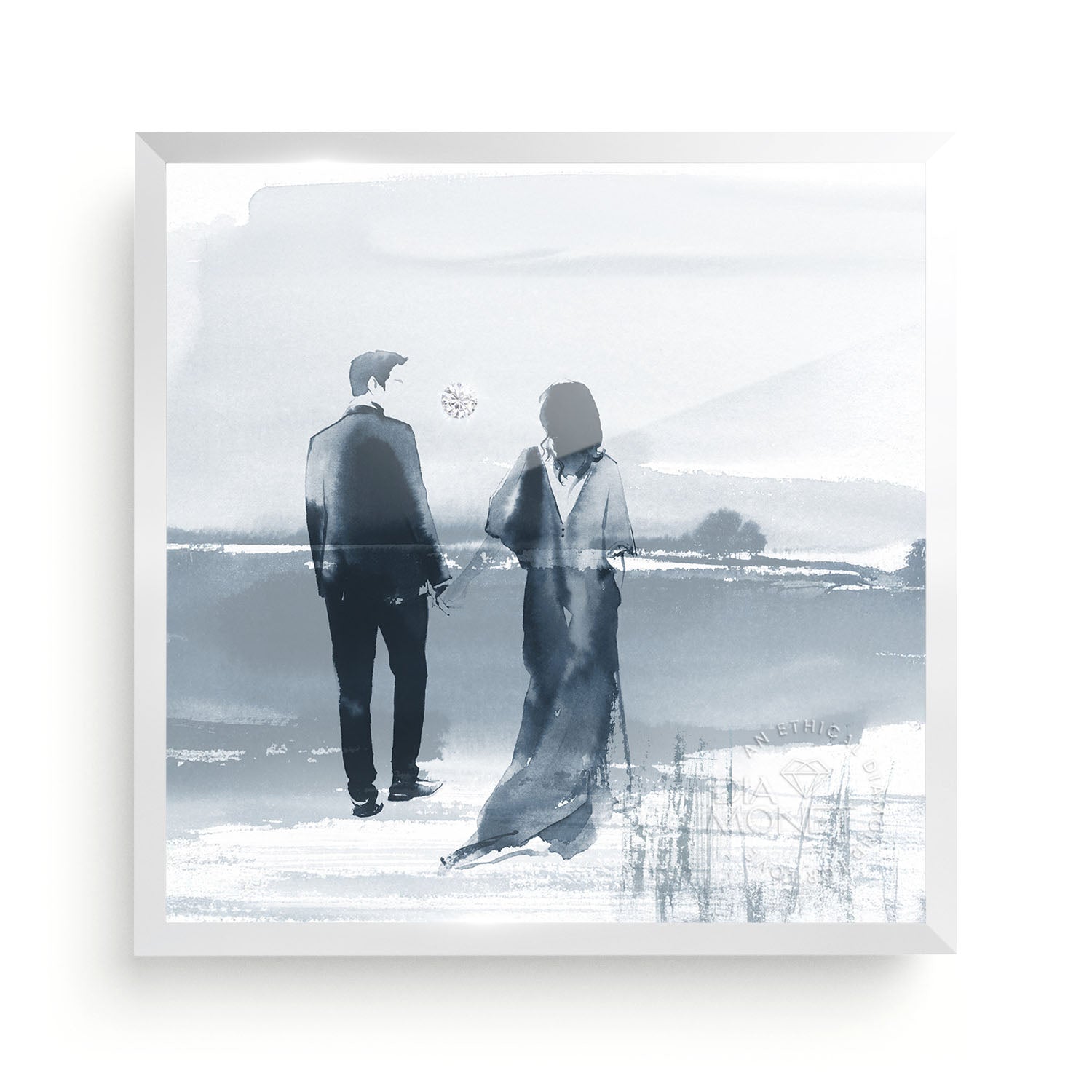 THE PRESENT &quot;Endless Love&quot; im Aluminium Rahmen silberweiß