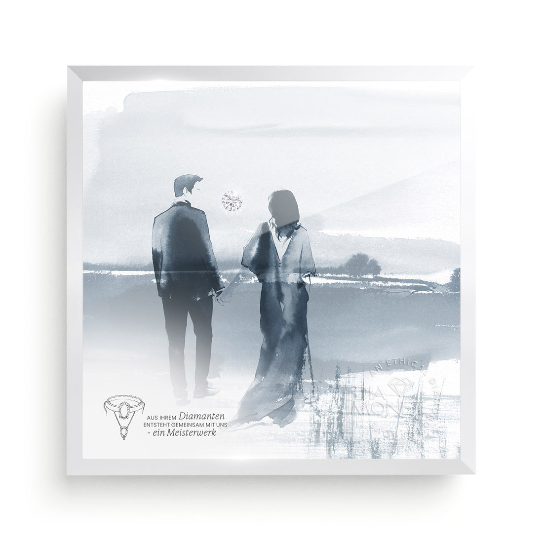 THE PRESENT "Endless Love" im Aluminium Rahmen silberweiß