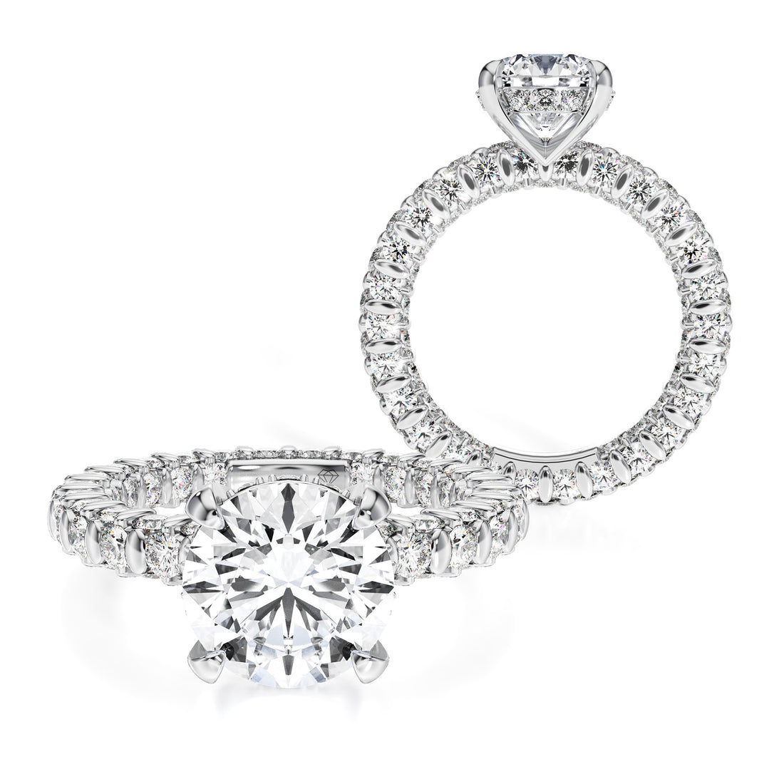 AUDREY Ring mit 2.00 ct. Brillant Lab Grown Diamond &amp; zusätzlich 2.35 ct. Brillant Lab Grown Diamond